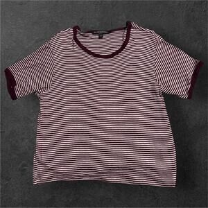 Brandy Melville Soft and Cozy Short Sleeve Striped Tee, One Size, best fits S/M